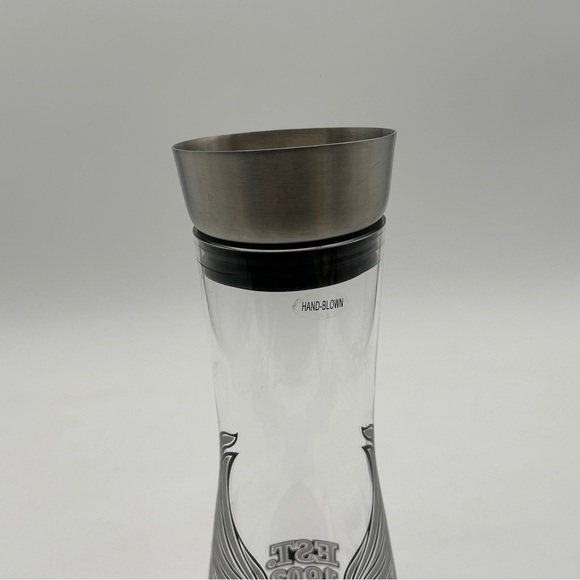 Harley Davidson Eagle & Shield Glass Cocktail Mixer/Hand Blown Glass With Glass - Picture 5 of 13